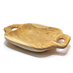 Misa z drewna tekowego Patera z uszami 40x30cm
